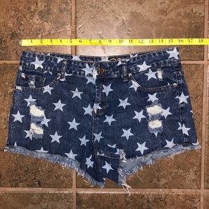 Rue 21 Star Denim Shorts size 7/8